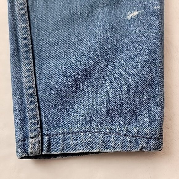 VTG Bonjour Petite High Waist Denim Mom Jeans Sz 26x25 Cut Away Button Fly READ - Picture 10 of 16